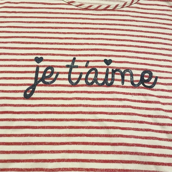 Kim & Co Je T’aime Womens Cropped Tshirt Size 2XL - Picture 2 of 16